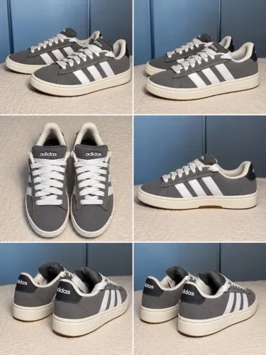 Tênis Adidas Grand Court cinza camurça - nº 43 masculino