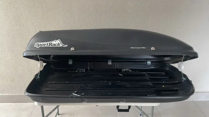 Bagageiro Teto Maleiro Com Chave Sportrack 450l Preto Jetbag