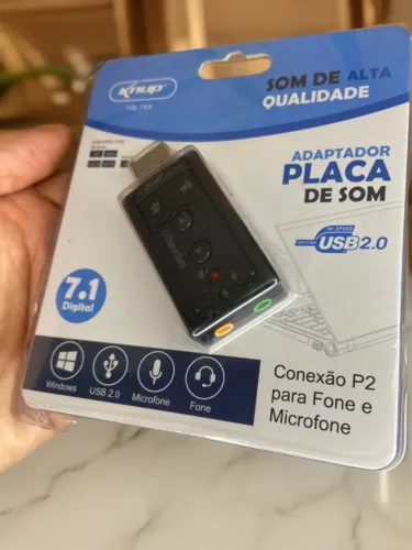 Adaptador placa de som USB 2.0 - HB-T64 KNUP an8