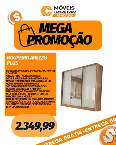 PROMOÇÃO IMPERDIVEL ROUPEIRO AREZZO PLUS