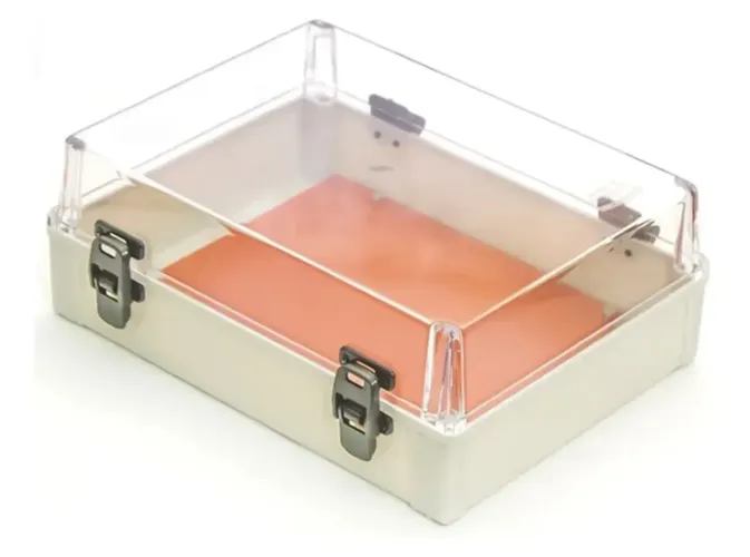 Caixa Plástica Pvc 350x260x130mm Tampa Transparente C/fech