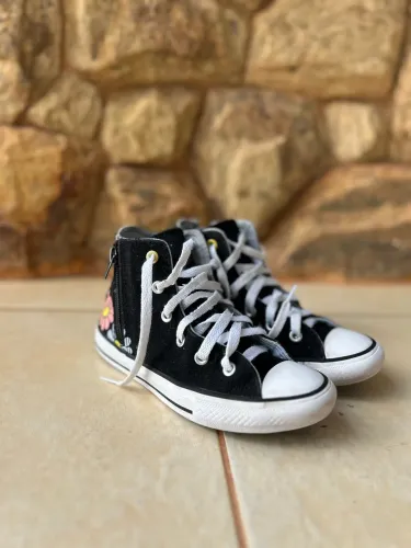Tênis converse all star infantil preto, tambo 30