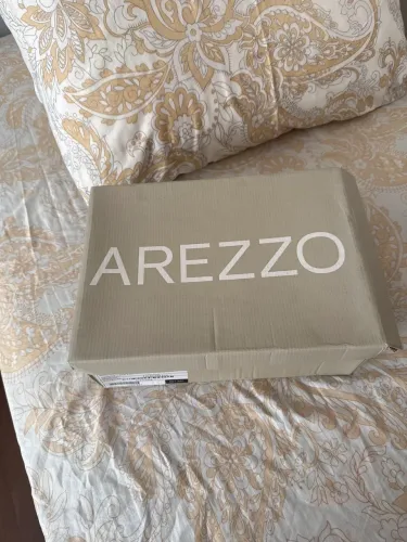 Sandalia AREZZO 35 couro preto