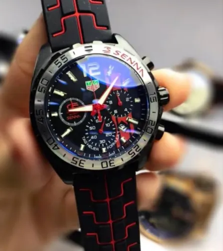 Relógio Tag Heuer Edição de Aniversário Senna Fórmula Indy