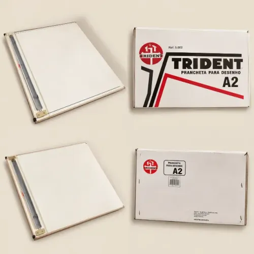 Prancheta Trident A2 com régua paralela - Usada em ótimo estado