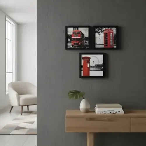 3 Quadros Decorativos - Figuras Londrinas