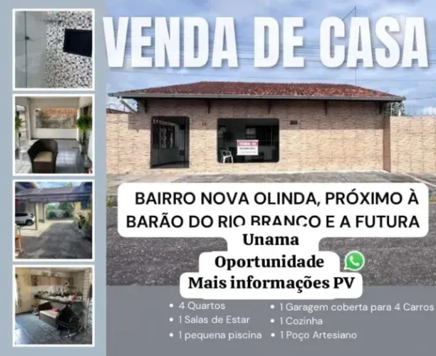 CASA EM CASTANHAL A VENDA - Nova Olinda