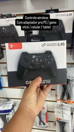 Controle sem fio wireless - adaptador usb, v8 e tipo c