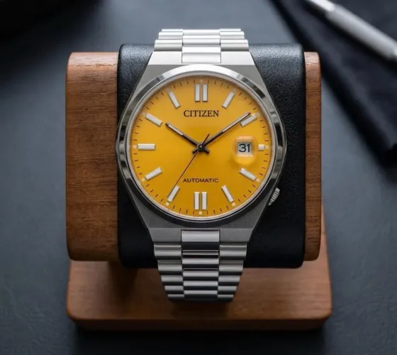 Relógio Citizen Tsuyosa Automático Amarelo Novo