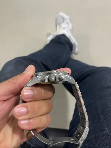 Relógio festina aço inoxidável cor prata todo filé