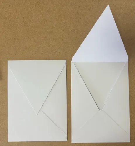 55x Envelopes para convite vertical modelo bico branco liso 16x22cm 180g