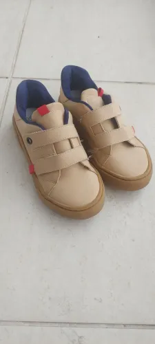 Tênis Casual Infantil em PU com Velcros - Tam 29