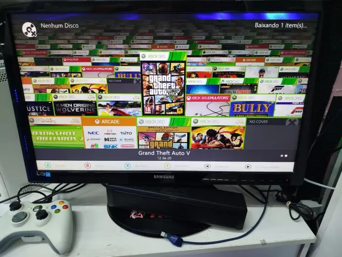 Xbox 360 RGH com Kinect e jogos no HD
