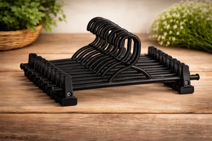 cabides de plástico preto resistente  kit com 50 peças lote cabides