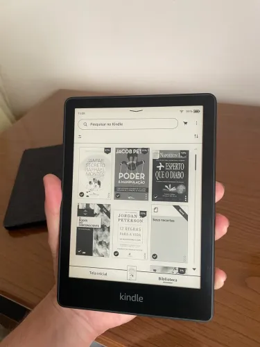 Kindle Paperwhite 11ª Geração com Capa de Tecido Original Amazon - Impecável