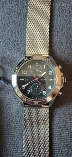 Relógio multifuncional Tommy Hilfiger 1791342 100% aço inoxidável