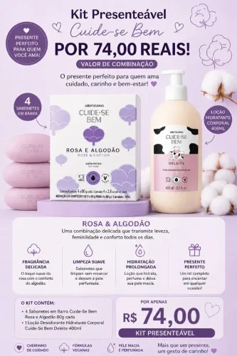 Kit Creme De leite e sabonete 