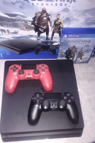 PS4 Slim 1 TB em ÓTIMO ESTADO DE CONSERVAÇÃO !!!