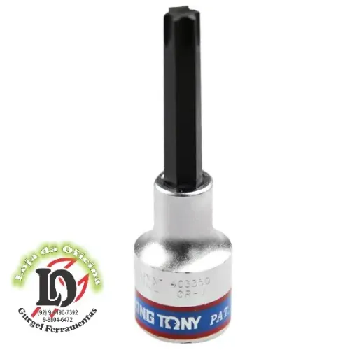 Chave Soquete Longo Tipo Torx T50 - 1/2" - King Tony-KT403350