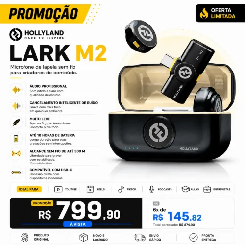 *NOVO* Hollyland Lark M2 LACRADO Pronto/Entrega