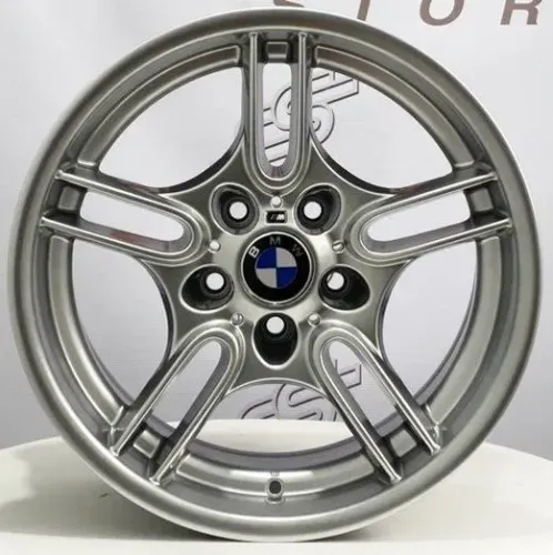Jogo de Roda Bmw Style 66  Prata 5x120 17x8 Offset 20