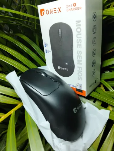 Mouse Sem Fio CONEX JP-2526 Recarregável 2.4GHz + Bluetooth 2 em 1 - Bateria 500mAh