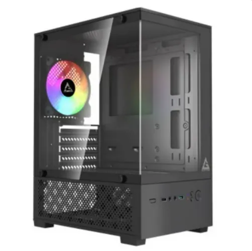 GABINETE GAMER GSTORM SENTINEL 1 FAN RAINBOW PRETO