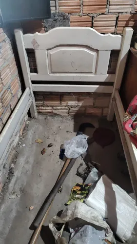 Vendo cama de madeira com Colchão