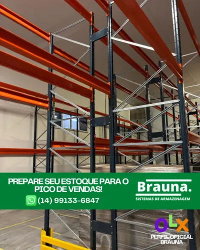 Porta Palete Reforçado 3T - Sem Parafuso Brauna