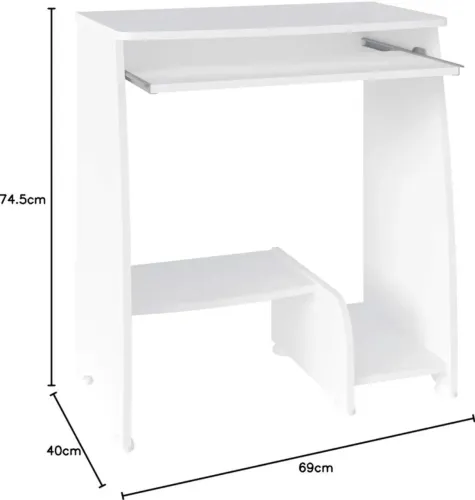 Mesa para computador/escrivaninha com suporte - Branca