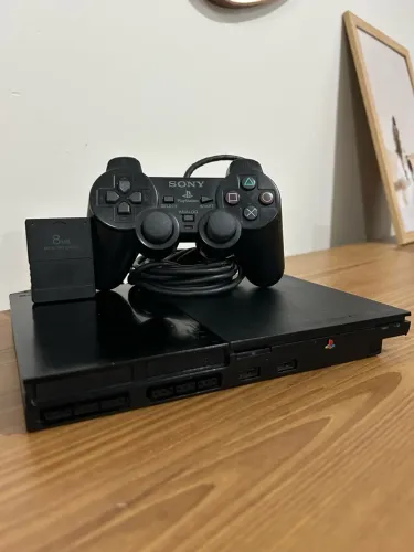 PlayStation 2 Slim, leitor 100%, controle original, lacrado 2009
