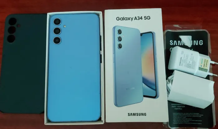 Galaxy A34 5G//256 GB//8 Ram//NFC//Filma em 4K//Lindo e Completo!!