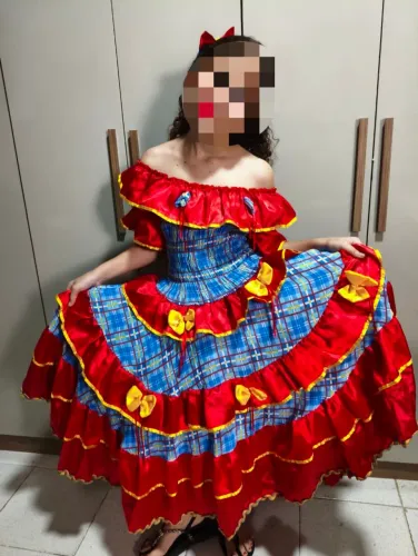 Vestido são João infantil