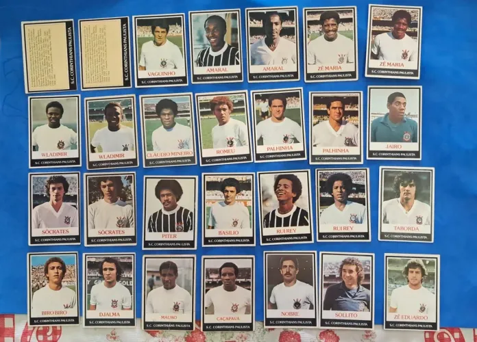 28 Futebol Cards Ping Pong  1979 Corinthians Completo 