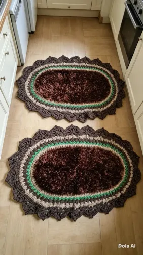 Tapetes de croche para porta 30 rs a unidade