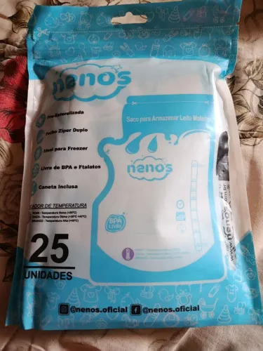 Saco para armazenar leite materno