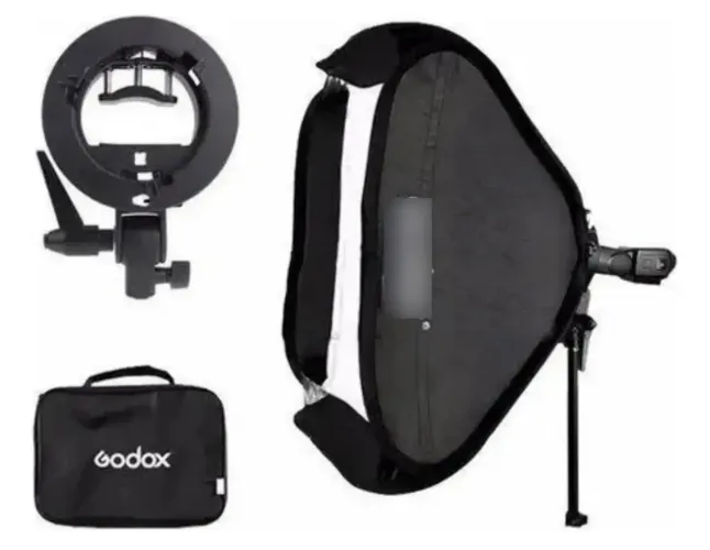 Softbox P/ Flash Speedlite Universal 60x60 Canon Nikon Sony