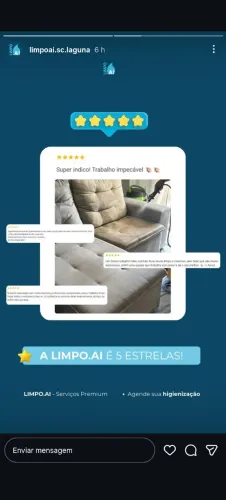 Higienização de Estofados ( lavagem a seco ) 