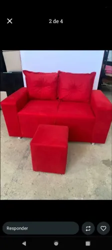 Sofá com tecido suave 