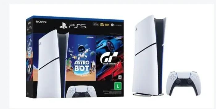 PlayStation 5 Slim Disk (leitor de disco/mídia) (GTA lançamento 19/11), Novo, Nota Fiscal