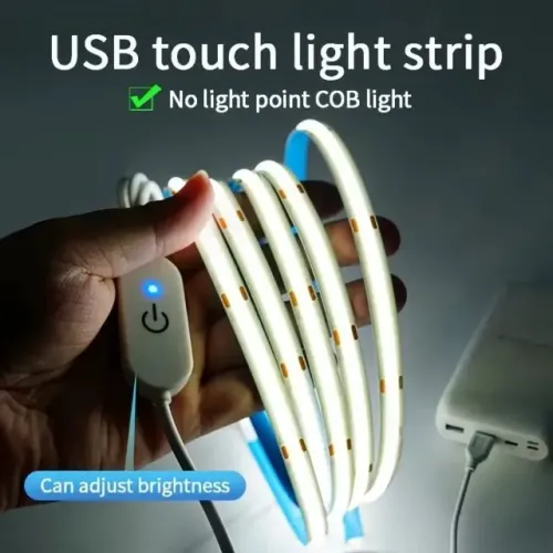 Fita led Cob 1 Metro Usb com controle dimmer