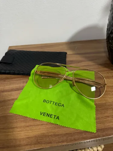Óculos Bottega veneta aviador lente clara 