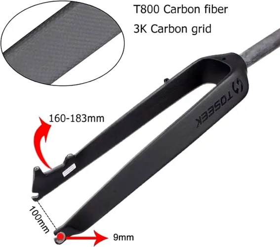 Barbada Garfo carbono MTB 29 toseek + tampa direcao carbono token