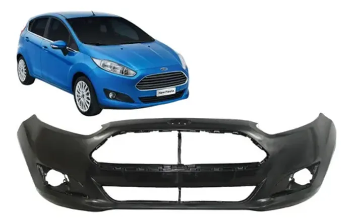 Parachoque New Fiesta Hatch 2014 2015 2016 2017 Novo Preto