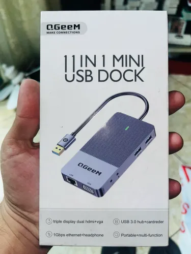 Qgeem Hub Usb 11 Em 1 Cinza - Adaptador Multiportas