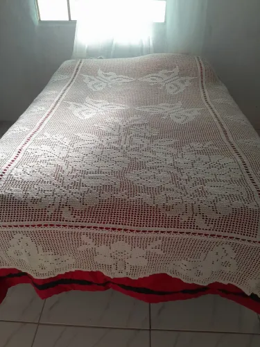 Colcha de crochê solteiro 
