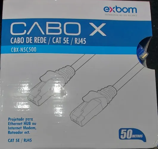 Cabo Rede RJ45 -50 Metros