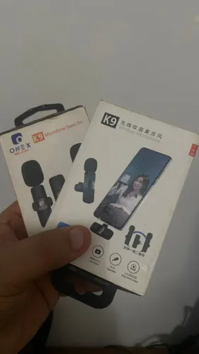 Microfone de Lapela Sem Fio K9 Bluetooth Tipo C