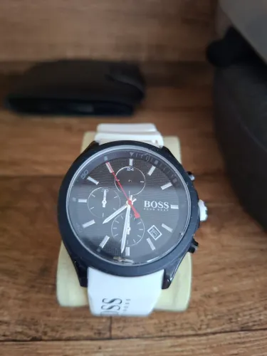 Relógio Hugo Boss Velocity Cronógrafo Original - Pulseira Branca Silicone
