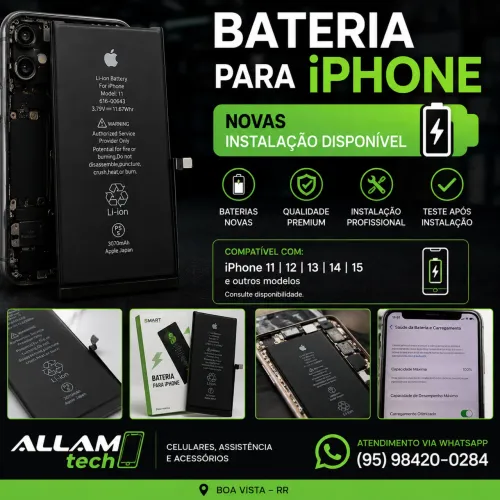 Bateria para iPhone instalada